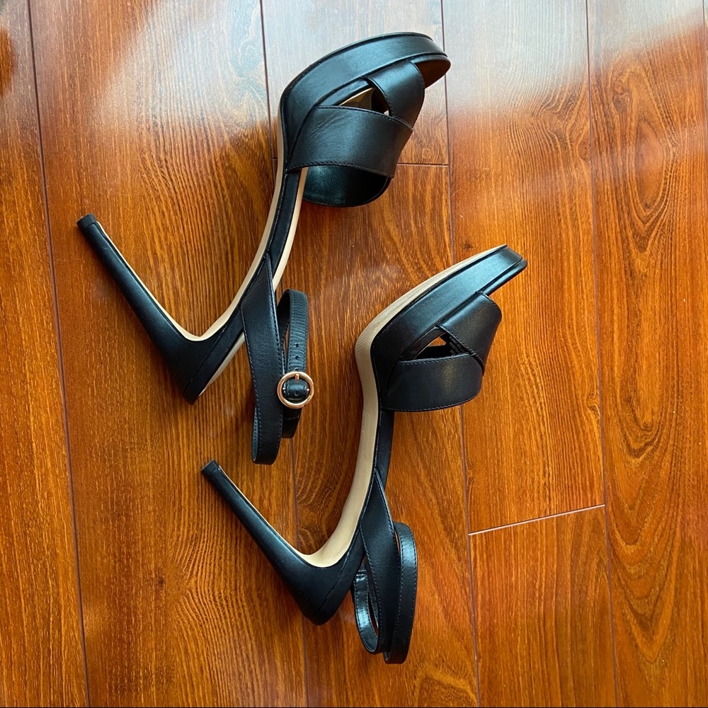 Nine West Quisha Leather Heeled Platform Sandals size 8.5 - Picture 5 of 13